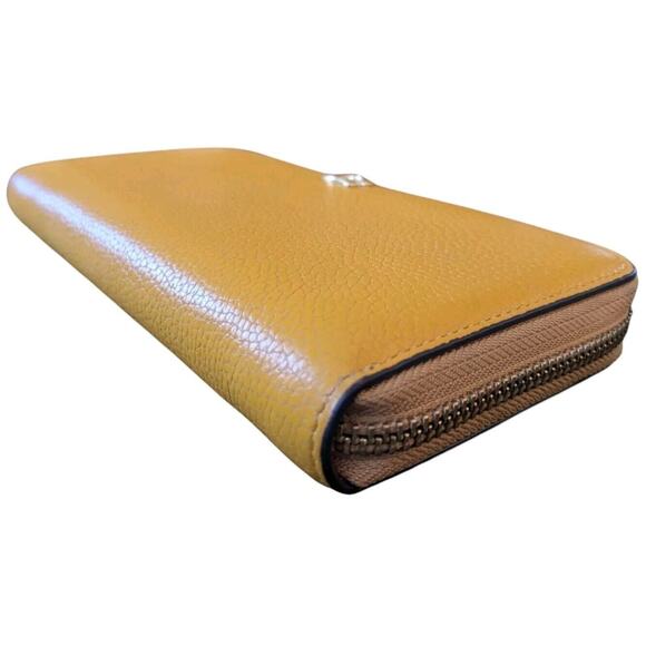 Coach Buttercup Accordion Phone Wallet Polished Pebble Leather Zip Up CC489 New - Picture 11 of 16